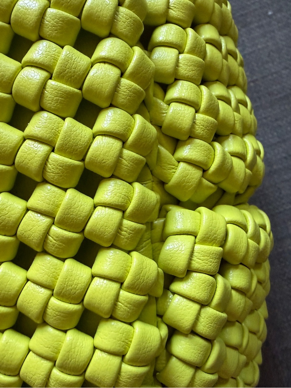 Lime Woven Statement Bag - Picture 3 of 9